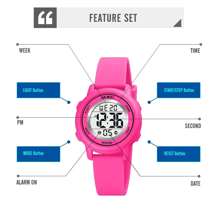 50M Waterproof Kids Watch Inspirational Watches