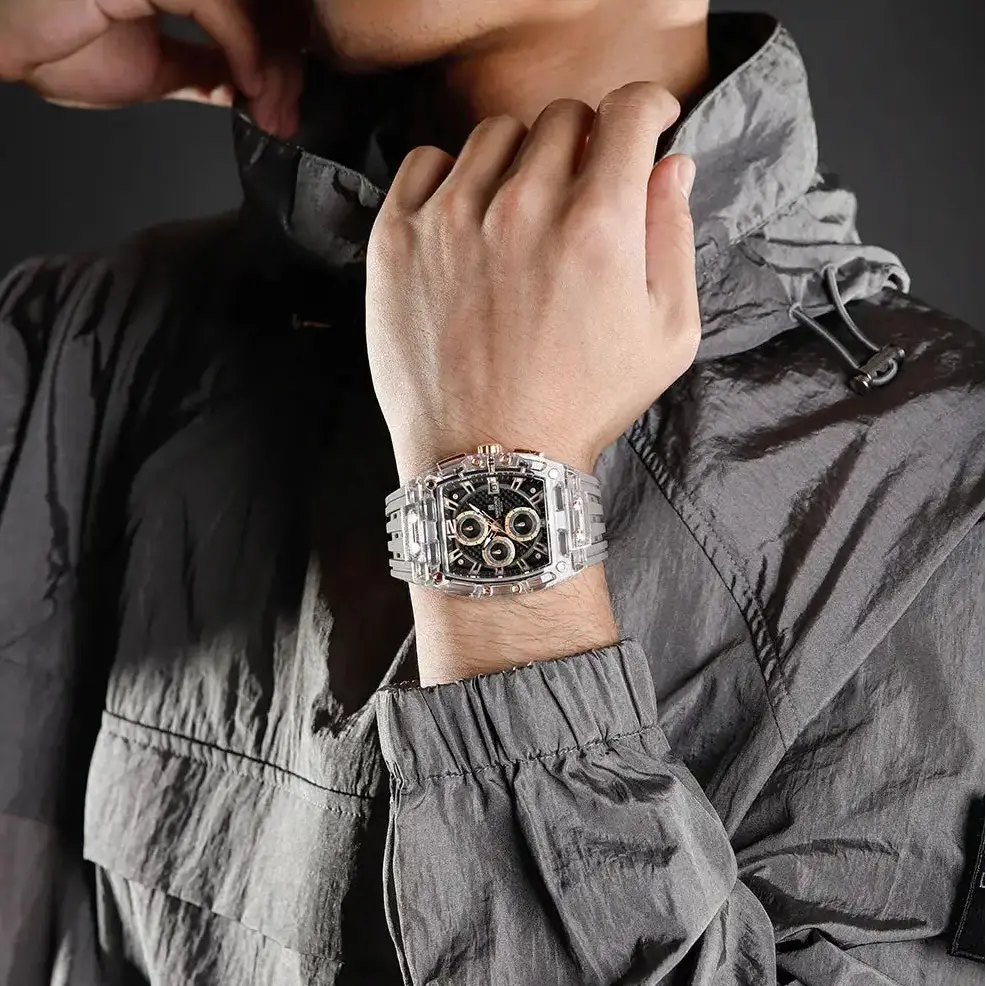 Transparent Tonneau Chronograph Watch Inspirational Watches