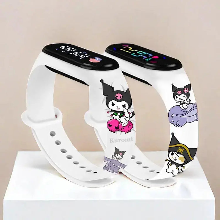 Kuromi Cartoon Waterproof Touch LED Digital Watch Inspirational Watches