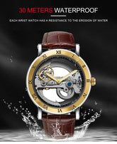 Mechanical Wristwatches Watches for Man Watches Golden Bridge Skeleton Automatic Mechanical Mens Watch reloj hombre montre homme Inspirational Watches