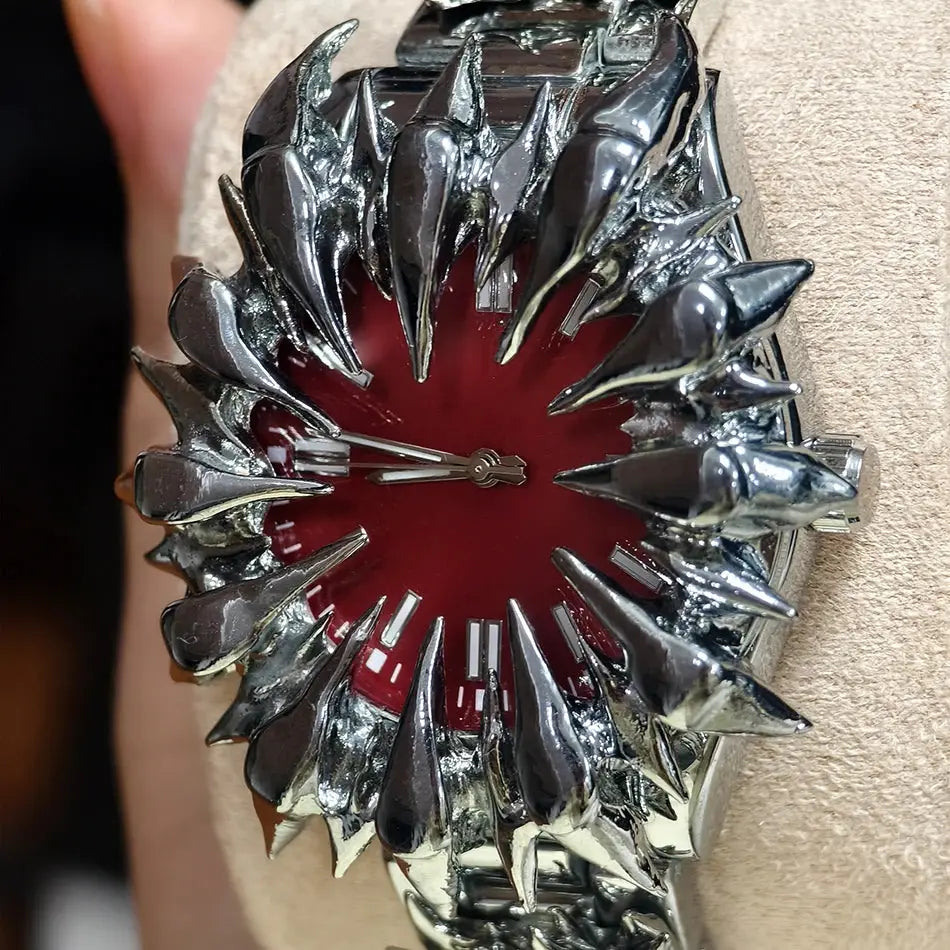 Special-shaped lightning dragon scale spike soldering watch design heavy industry trend Y2K Watches Quirky Quartz Wristwatches Inspirational Watches