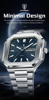 Square Fashion Man Waterproof Luminous Wristwatch Inspirational Watches