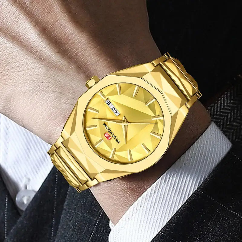 Geometric Stainless Steel Quartz Watch