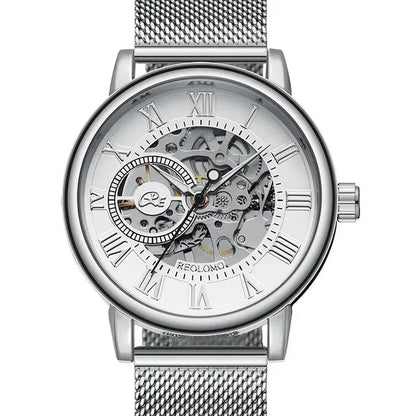 Luxury Fashion Skeleton Mechanical Hand Wind Watch for Men Inspirational Watches