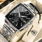 POEDAGAR Business Quartz Man Wristwatch Stainless Steel Waterproof Luminous Men Clock Chronograph Date Sport Men&