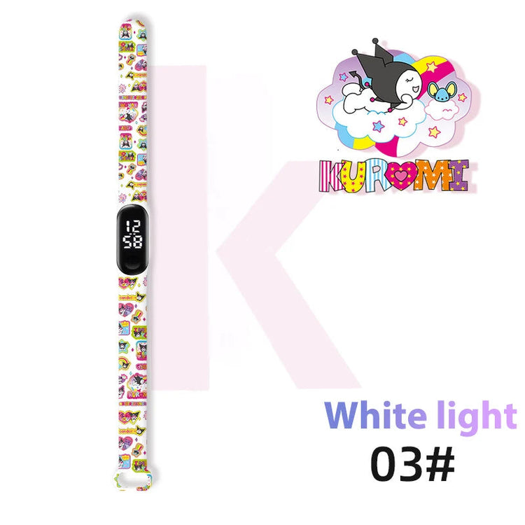 Kuromi Cartoon Waterproof Touch LED Digital Watch Inspirational Watches