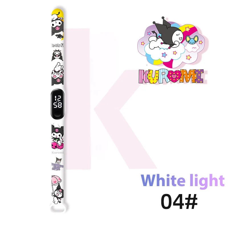 Kuromi Cartoon Waterproof Touch LED Digital Watch Inspirational Watches