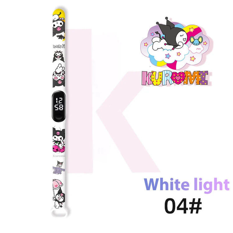 Kuromi Cartoon Waterproof Touch LED Digital Watch Inspirational Watches
