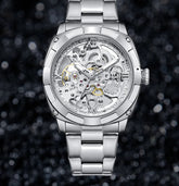 Men automatic watch luxury mechanical watches waterproof skeleton  wholesale stainless steel gift watch Inspirational Watches