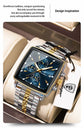 POEDAGAR Business Quartz Man Wristwatch Stainless Steel Waterproof Luminous Men Clock Chronograph Date Sport Men&