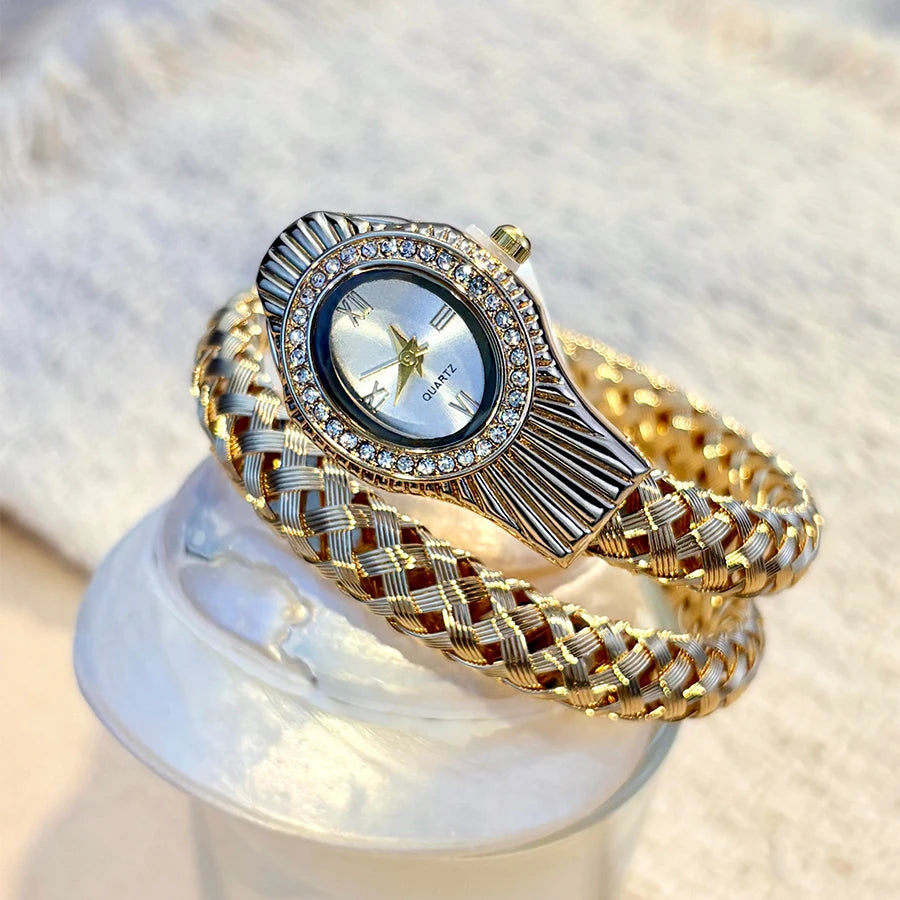 Snake Head Embellished Women&