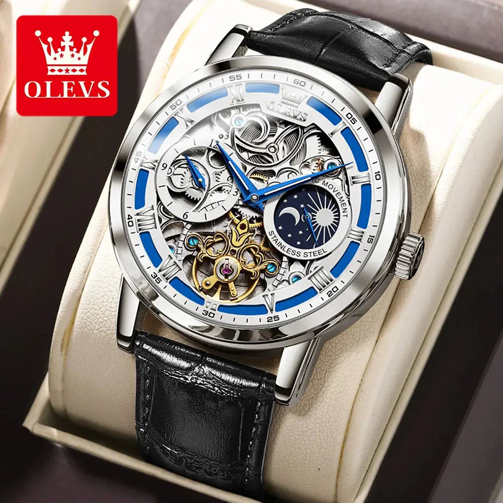 Skeleton Moon Phase Automatic Tourbillon Watch Inspirational Watches