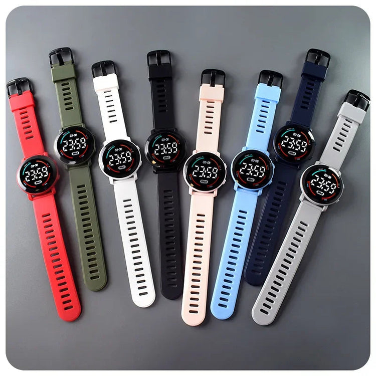 Waterproof LED Digital Luminous Kids Sports Watch Inspirational Watches