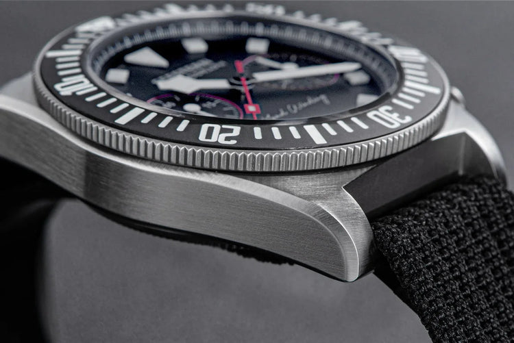 SEESTERN Chronograph Man of Watch Mechanical Tianjin ST1901 Movement Sapphire Wristwatches Nylon Sticker Strap Luminous Skeleton Inspirational Watches