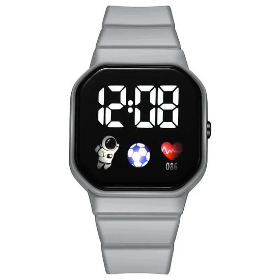 Waterproof LED Digital Kids Sport Watch Silicone Strap Inspirational Watches