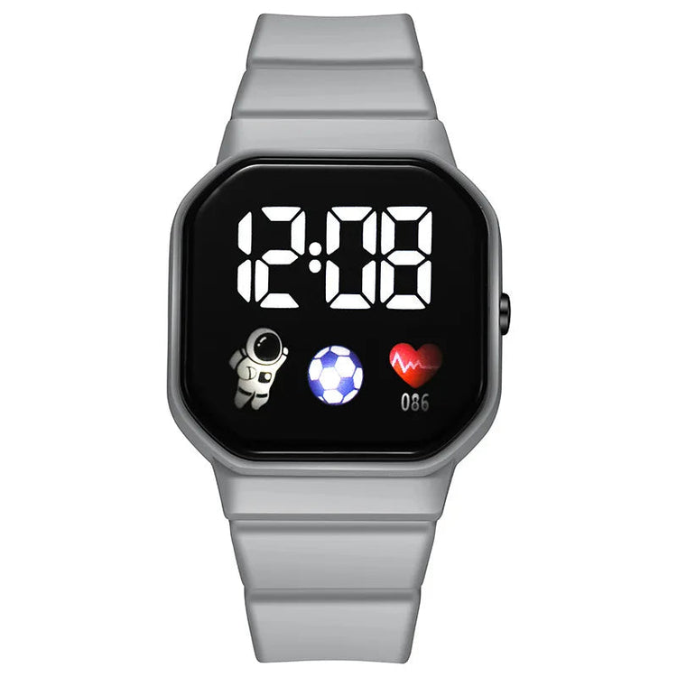 Waterproof LED Digital Kids Sport Watch Silicone Strap Inspirational Watches