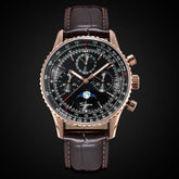 Moon phase Pilot Chronograph Mechanical Tianjin ST1908 Movement Inspirational Watches