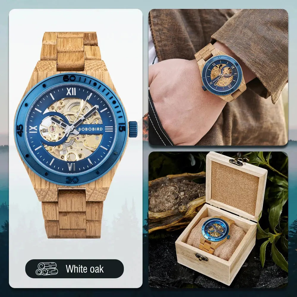 Automatic Watches Luxury Wooden Hollow Mechanical Watch Inspirational Watches