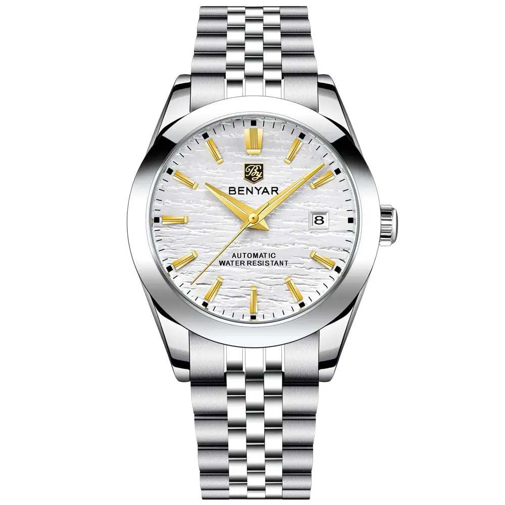BENYAR Mens Watches Top Brand Luxury Man Mechanical Wristwatches Automatic Watch For Men Waterproof Sports Stainless Steel Clock Inspirational Watches