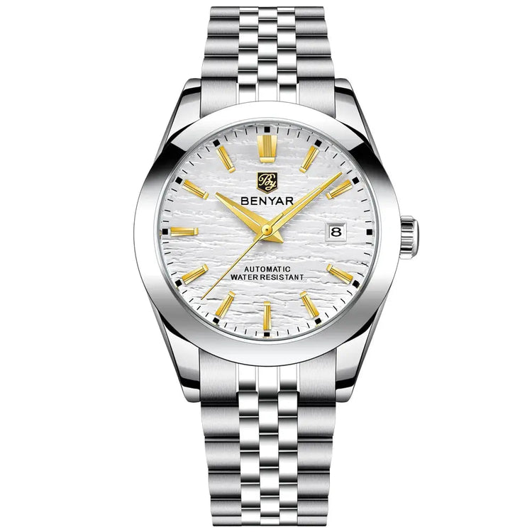 BENYAR Mens Watches Top Brand Luxury Man Mechanical Wristwatches Automatic Watch For Men Waterproof Sports Stainless Steel Clock Inspirational Watches