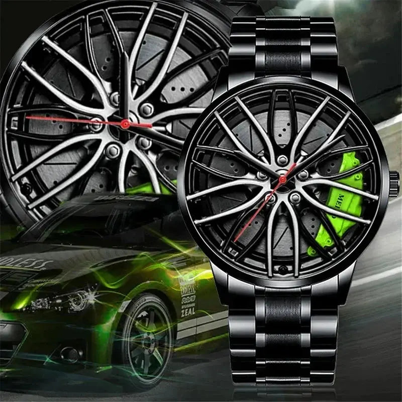 Car Wheel Stainless Steel Watch Inspirational Watches