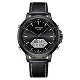 Dual Display Multi functional Night Light Waterproof Business Sports Watch Inspirational Watches