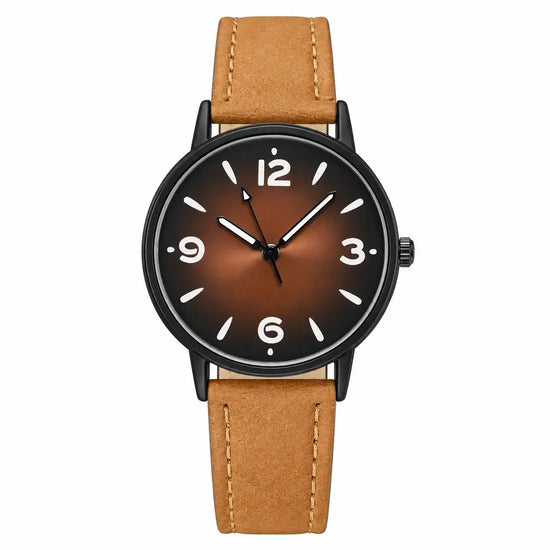 Women’s Minimalist Luminous Watch in Brown