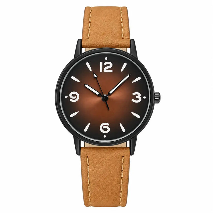Women’s Minimalist Luminous Watch in Brown
