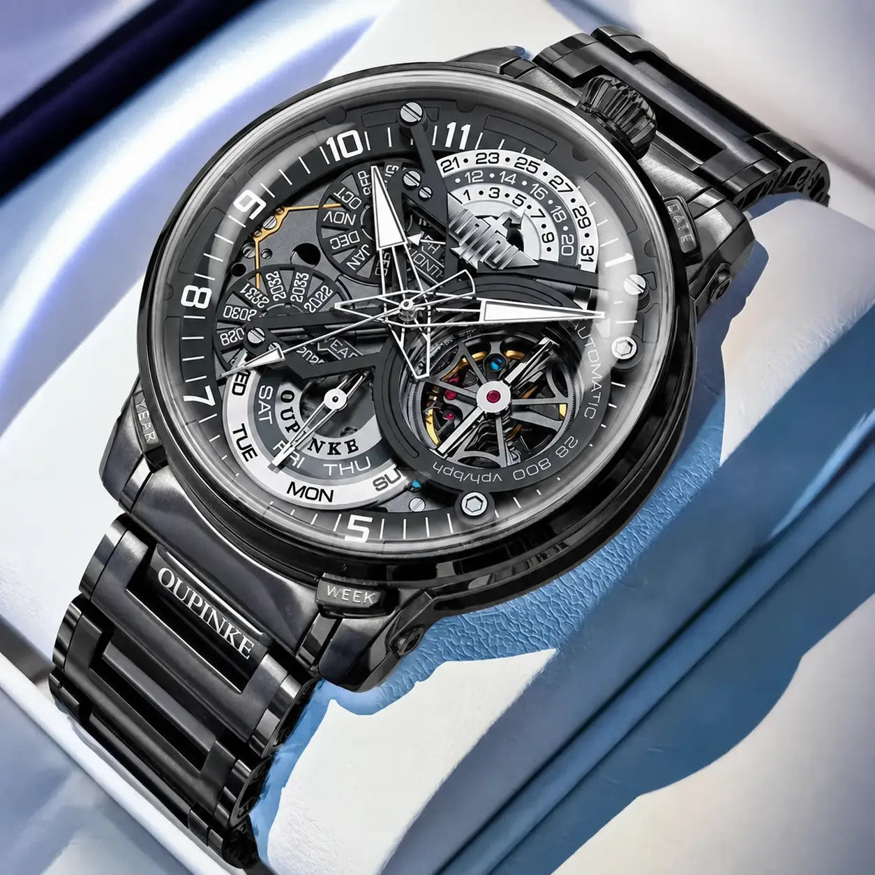Automatic Skeleton Watch - All Black